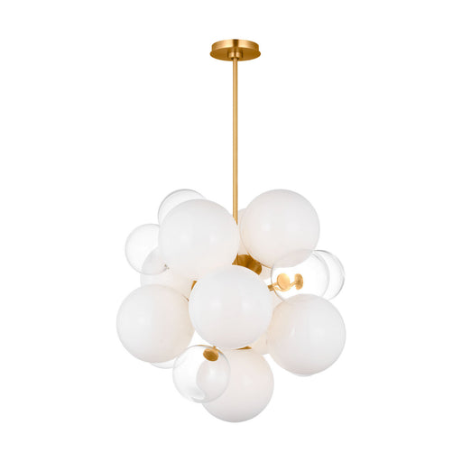 Aria Nine Light Chandelier Burnished Brass