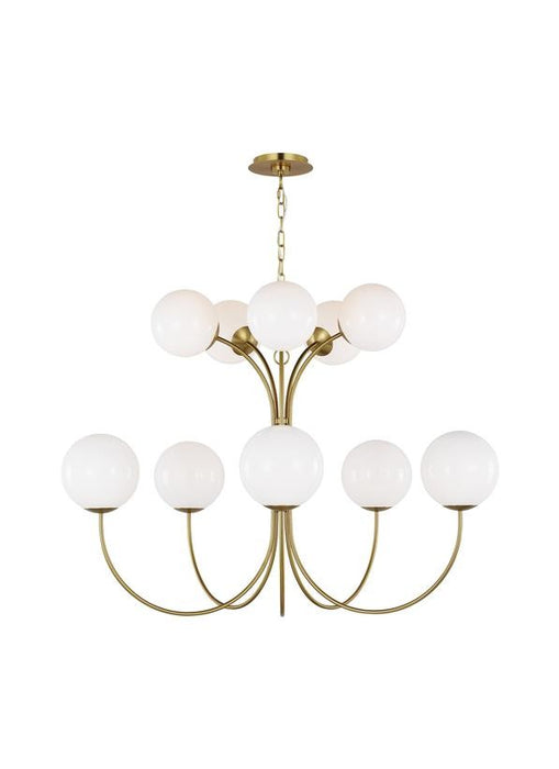 Visual Comfort Studio - KSC11210BBS - Ten Light Chandelier - Noemie - Burnished Brass