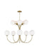 Visual Comfort Studio - KSC11210BBS - Ten Light Chandelier - Noemie - Burnished Brass