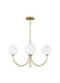 Visual Comfort Studio - KSC1133BBS - Three Light Chandelier - Noemie - Burnished Brass