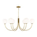 Visual Comfort Studio - KSC1146BBS - Six Light Chandelier - Noemie - Burnished Brass
