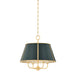 Hudson Valley - MDS120-AGB/SSG - Four Light Chandelier - Cambridge - Aged Brass/Soft Studio Green