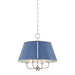 Hudson Valley - MDS120-PN/FBL - Four Light Chandelier - Cambridge - Polished Nickel/Soft French Blue
