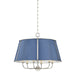 Hudson Valley - MDS121-PN/FBL - Six Light Chandelier - Cambridge - Polished Nickel/Soft French Blue