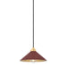 Hudson Valley - MDS1401-AGB/CRN - One Light Pendant - Clivedon - Aged Brass/Soft Crimson