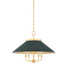 Hudson Valley - MDS1403-AGB/SSG - Five Light Chandelier - Clivedon - Aged Brass/Soft Studio Green