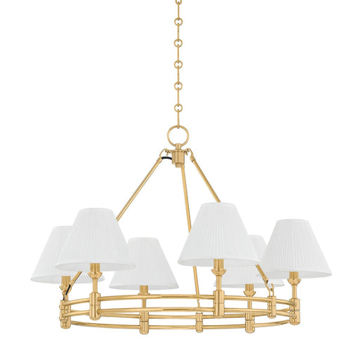 Howard Six Light Chandelier Aged Brass