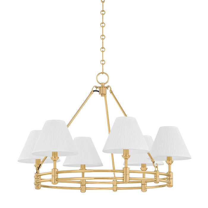 Hudson Valley - MDS1800-AGB - Six Light Chandelier - Howard - Aged Brass