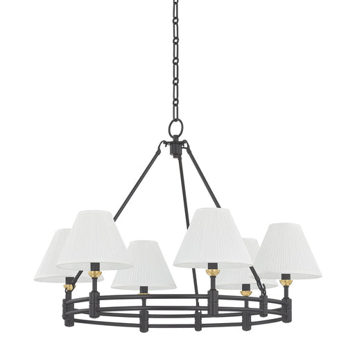 Howard Six Light Chandelier Aged Brass/Distressed Bronze