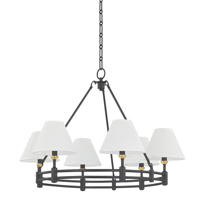 Hudson Valley - MDS1800-AGB/DB - Six Light Chandelier - Howard - Aged Brass/Distressed Bronze