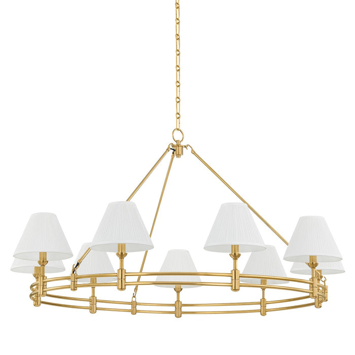 Hudson Valley - MDS1801-AGB - Nine Light Chandelier - Howard - Aged Brass