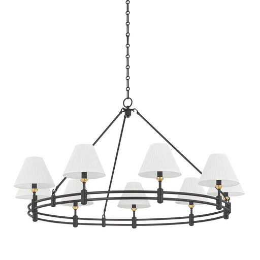 Howard Nine Light Chandelier Aged Brass/Distressed Bronze