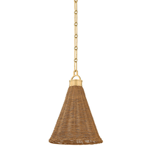 Kensington One Light Pendant Aged Brass