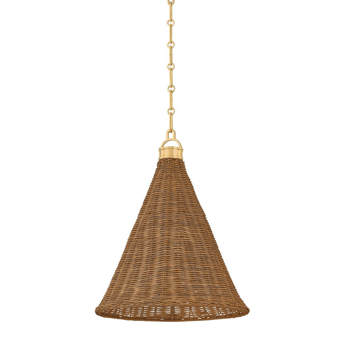 Hudson Valley - MDS2102-AGB - One Light Pendant - Kensington - Aged Brass