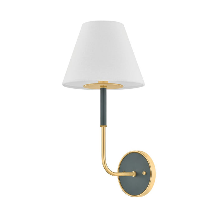 Hudson Valley - MDS2200-AGB/SSG - One Light Wall Sconce - Wedgewood - Aged Brass/Soft Studio Green