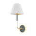 Hudson Valley - MDS2200-AGB/SSG - One Light Wall Sconce - Wedgewood - Aged Brass/Soft Studio Green