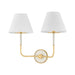 Hudson Valley - MDS2201-AGB/OW - Two Light Wall Sconce - Wedgewood - Aged Brass/Off-White