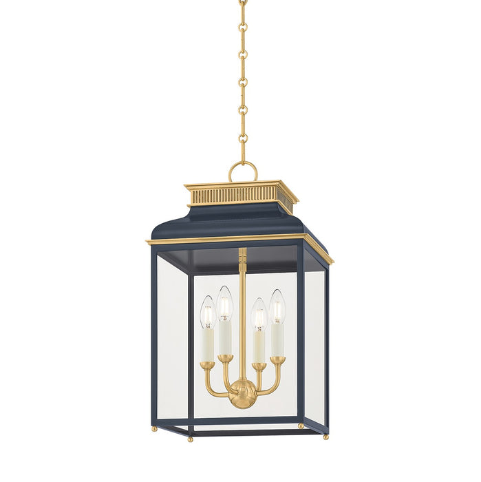 Hudson Valley - MDS2400-AGB/DBL - Four Light Lantern - Houghton - Aged Brass/Distressed Bronze