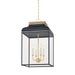 Hudson Valley - MDS2401-AGB/DBL - Four Light Lantern - Houghton - Aged Brass/Distressed Bronze