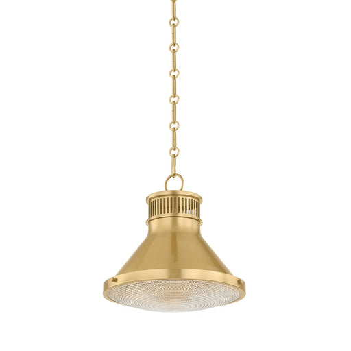 Highclere One Light Pendant Aged Brass
