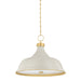 Hudson Valley - MDS300L-AGB/OW - Four Light Pendant - Painted No. 1 - Aged Brass/Off-White