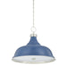 Hudson Valley - MDS300L-PN/FBL - Four Light Pendant - Painted No. 1 - Polished Nickel/Soft French Blue