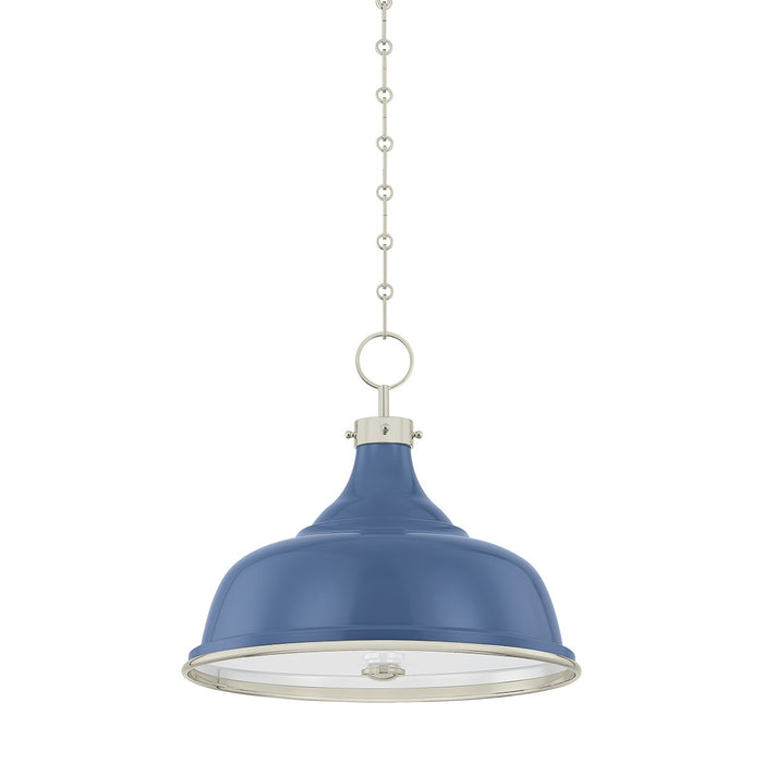 Hudson Valley - MDS300-PN/FBL - Three Light Pendant - Painted No. 1 - Polished Nickel/Soft French Blue