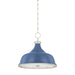 Hudson Valley - MDS300-PN/FBL - Three Light Pendant - Painted No. 1 - Polished Nickel/Soft French Blue