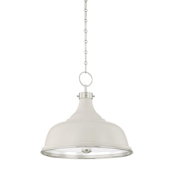Hudson Valley - MDS300-PN/OW - Three Light Pendant - Painted No. 1 - Polished Nickel/Off-White