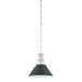 Hudson Valley - MDS351-PN/SSG - One Light Pendant - Painted No. 2 - Polished Nickel/Soft Studio Green