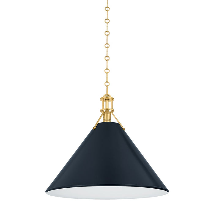 Hudson Valley - MDS352L-AGB/DBL - One Light Pendant - Painted No. 2 - Aged Brass/Distressed Bronze