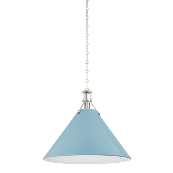 Hudson Valley - MDS352L-PN/BB - One Light Pendant - Painted No. 2 - Polished Nickel/Blue Bird
