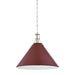 Hudson Valley - MDS352L-PN/CRN - One Light Pendant - Painted No. 2 - Polished Nickel/Soft Crimson