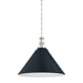 Hudson Valley - MDS352L-PN/DBL - One Light Pendant - Painted No. 2 - Polished Nickel/Darkest Blue