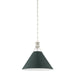 Hudson Valley - MDS352-PN/SSG - One Light Pendant - Painted No. 2 - Polished Nickel/Soft Studio Green