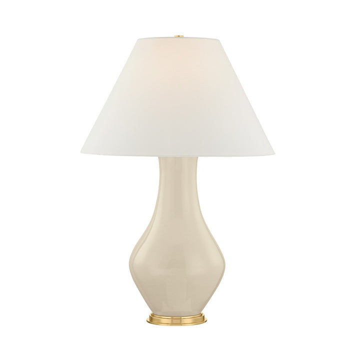 Hudson Valley - MDSL2700-AGB/CFM - One Light Table Lamp - Hanslope - Aged Brass/Ceramic French Muslin