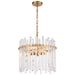 Arabela Lighting - 85103-4 - Four Light Pendant - Icicles - Natural Brass