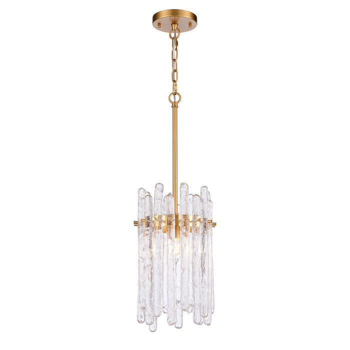 Arabela Lighting - 85104-1 - One Light Pendant - Icicles - Natural Brass