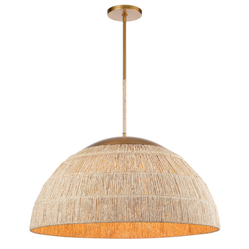 Copa Six Light Pendant Natural Brass