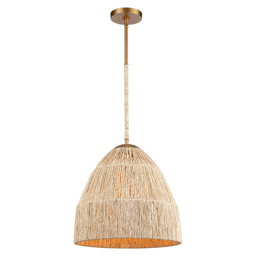 Copa One Light Pendant Natural Brass