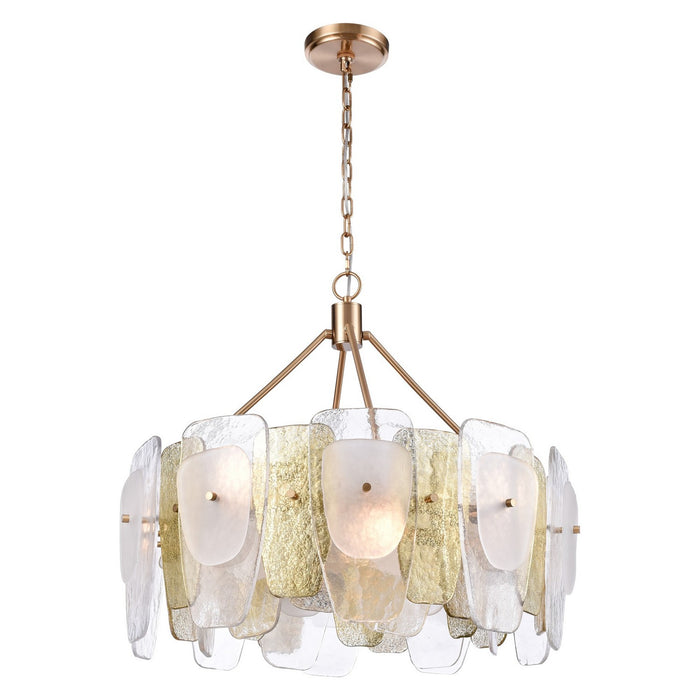 Arabela Lighting - 85201-8 - Eight Light Chandelier - Strata - Lacquered Gold
