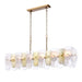 Arabela Lighting - 85203-6 - Six Light Linear Chandelier - Strata - Lacquered Gold