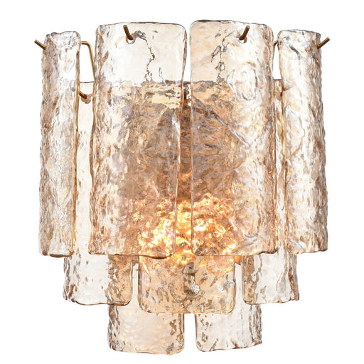 Fire and Ice Two Light Wall Sconce Lacquered Gold