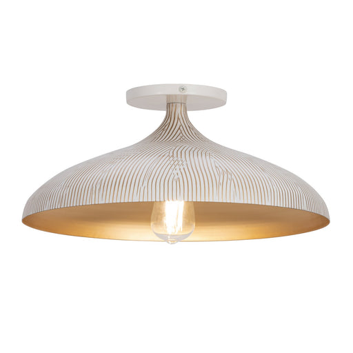 Maxim - 10910WTGLD - One Light Flush Mount - Fleur - White/Gold