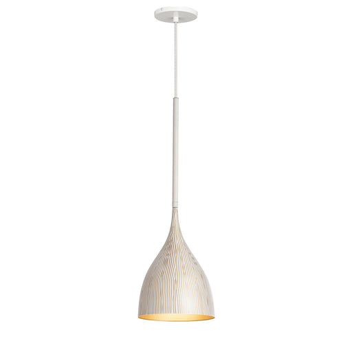 Fleur One Light Mini Pendant White/Gold