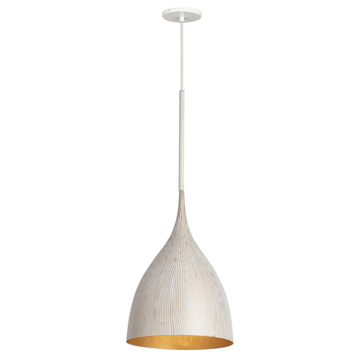Fleur One Light Pendant White/Gold