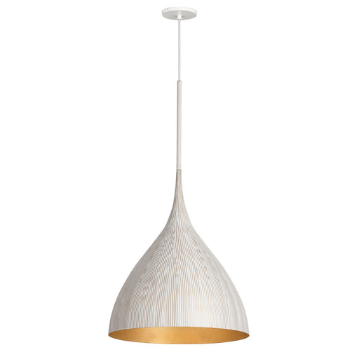 Fleur One Light Pendant White/Gold