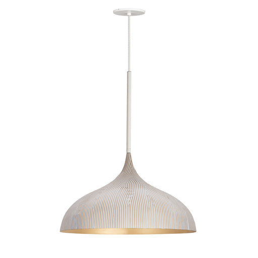 Fleur One Light Pendant White/Gold