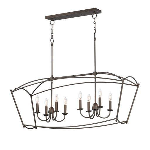 Maxim - 12169CHB - Eight Light Linear Pendant - Plumette - Chestnut Bronze