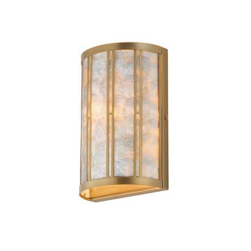 Miramar One Light Wall Sconce Capiz / Natural Aged Brass